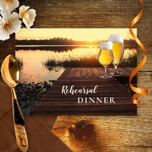 Golden Sunset Beer Probe Abendessen Einladung