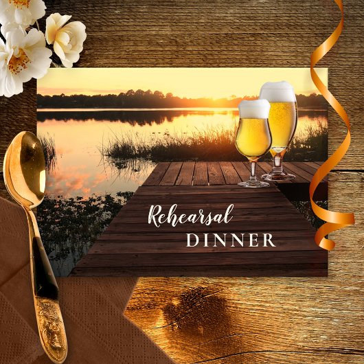 Golden Sunset Beer Probe Abendessen Einladung