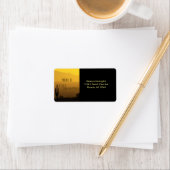 Golden Sunset Cacti Phoenx Arizona Wüste Adressaufkleber (Insitu)