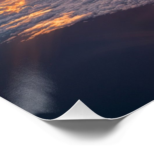 Golden Sunset Clouds Poster (Ecke)