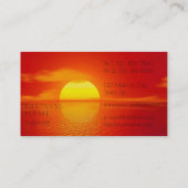 Golden Sunset Event Planner Psychologe Visitenkarte (Rückseite)