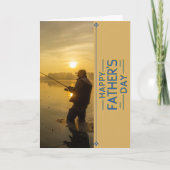 Golden Sunset Fishing Vatertag Feiertagskarte (Vorderseite)