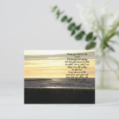 Golden Sunset Gebet Postkarte (Stehend Vorderseite)