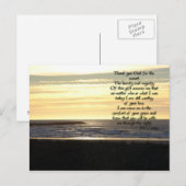 Golden Sunset Gebet Postkarte (Vorne/Hinten)