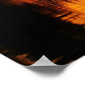 Golden Sunset Hinter dem See Poster (Ecke)