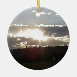Golden Sunset Horizon Keramikornament