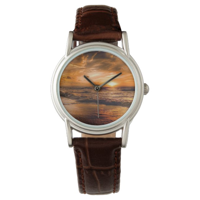 Golden Sunset Ladys Watch Armbanduhr (Vorderseite)