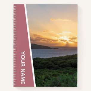 Golden Sunset Landschaft Foto Australien, Rose Gol Notizblock