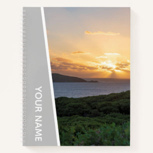Golden Sunset Landschaft Foto Australien, Silber Notizblock