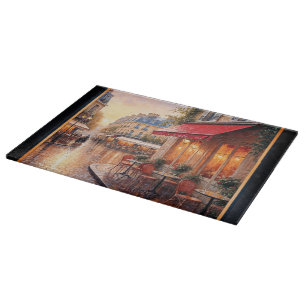 Golden Sunset Light on a Raine Town Café Schneidebrett