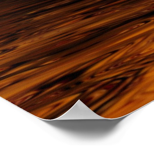 Golden Sunset Liquid Reflection Poster (Ecke)