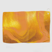 Golden Sunset Marmor Golfhandtuch (Horizontal)