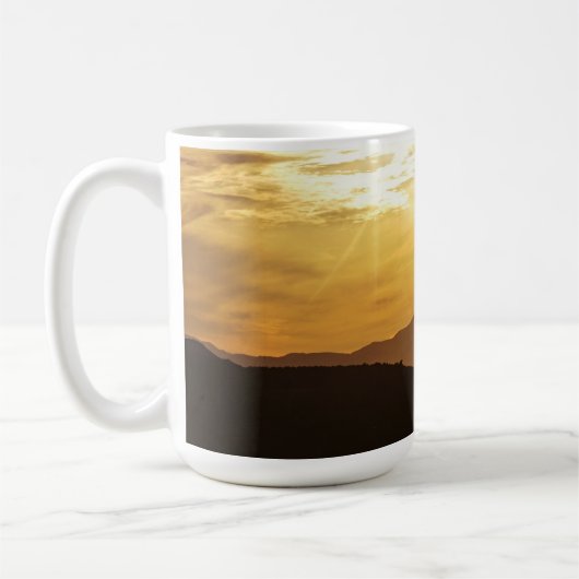 Golden Sunset Mountain Tasse Cup (Links)