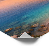 Golden Sunset Ocean Bay Poster - Mediterranean (Ecke)