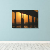 Golden Sunset Ocean Beach Pier Leinwanddruck (Insitu (Holzboden))
