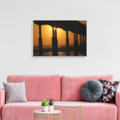 Golden Sunset Ocean Beach Pier Leinwanddruck (Insitu (Wohnzimmer))