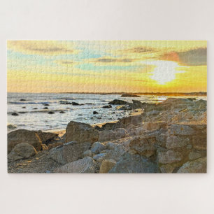 Golden Sunset Ocean Foto Naturfotografie Puzzle