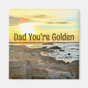 Golden Sunset Ocean Foto Naturfotografie Vater Magnet