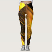 Golden Sunset on Sand Dunes Rotated Style Leggings (Vorderseite)