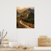 Golden Sunset on the Great Wall Poster (Küche)