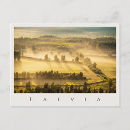 Golden Sunset Over Vidzeme, Latvia Postkarte