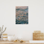Golden Sunset Reflection on Ocean Waves - Ruhe Poster (Küche)