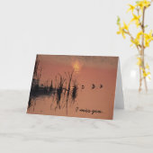 Golden Sunset Sandpipers Grußkarte Karte (Gelbe Blume)