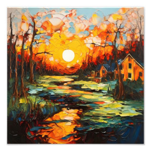 Golden Sunset Serenity Fotodruck