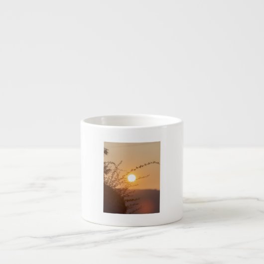 Golden Sunset Serenity – Nature Inspired Coffee Mu Espressotasse (Vorderseite)