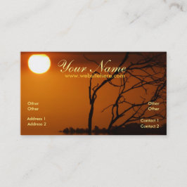 Golden Sunset Silhouette Business Cards Visitenkarte
