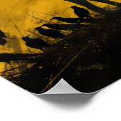 Golden Sunset Silhouette Poster (Ecke)