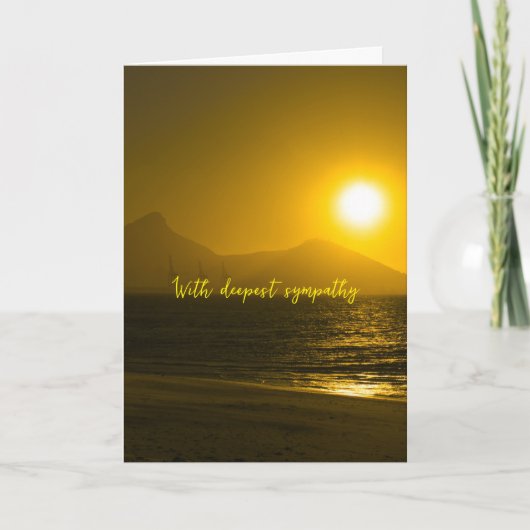 Golden Sunset Sundown Beach Karte (Vorderseite)