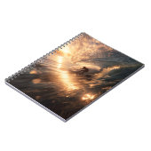 Golden Sunset Surf Wave Notebook Notizblock (Linke Seite)