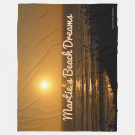 Golden Sunset V - Fleece Blanket (personalisieren)