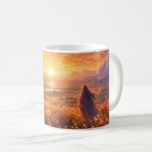 Golden Sunset Valley Tasse (VorderseiteRechts)