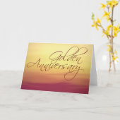 Golden Sunset Wedding Anniversay Karte (Gelbe Blume)