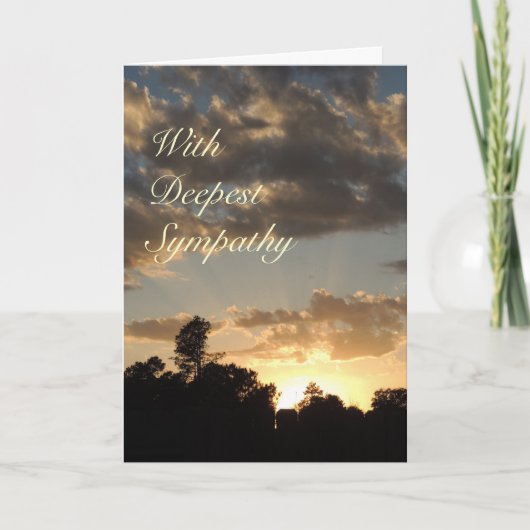 Golden Sunset with God Rays - Sympathy Card Karte (Vorderseite)