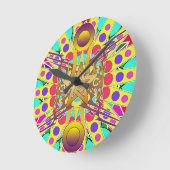 Golden Sunshine Runde Wanduhr (Winkel)