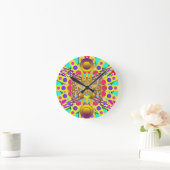 Golden Sunshine Runde Wanduhr (Zuhause)