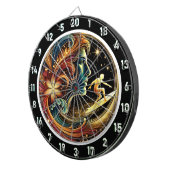 Golden Surfer Reiten Dartscheibe (Vorderseite rechts)