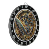 Golden Surfer Sonnenuntergang Glaskunstwerk Dartscheibe (Vorderseite Links)