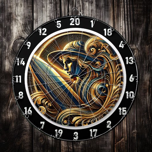 Golden Surfer Sonnenuntergang Glaskunstwerk Dartscheibe