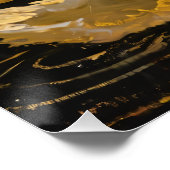 Golden Swan am Mitternachtssee Poster (Ecke)