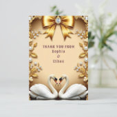 💍 Golden Swan Hochzeit Danke Wertschätzung  💍 (Stehend Vorderseite)