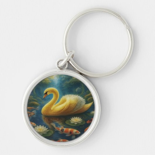 Golden Swan Keychain Schlüsselanhänger (Vorne)