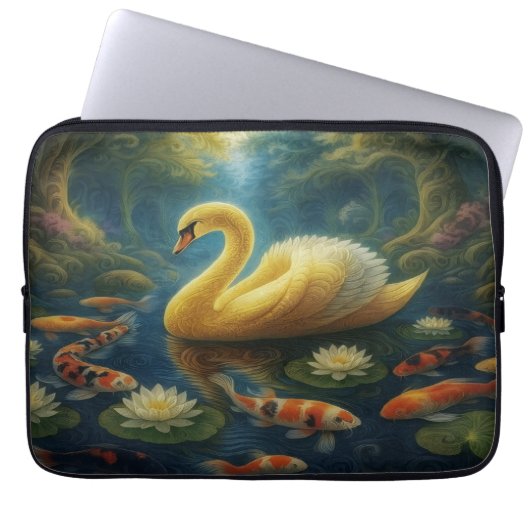 Golden Swan Laptop Sleeve (Vorderseite)