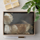 Golden Swan mit Crown and Creme Florals Decoupage Seidenpapier (Geschenk)