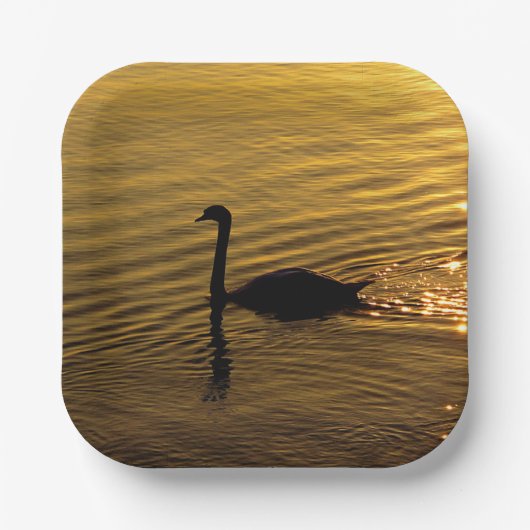 Golden Swan Pappteller (Vorderseite)