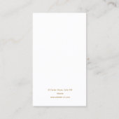 Golden Swash Logo Oog Display Business Card Visitenkarte (Rückseite)