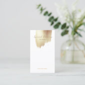 Golden Swash Logo Oog Display Business Card Visitenkarte (Stehend Vorderseite)